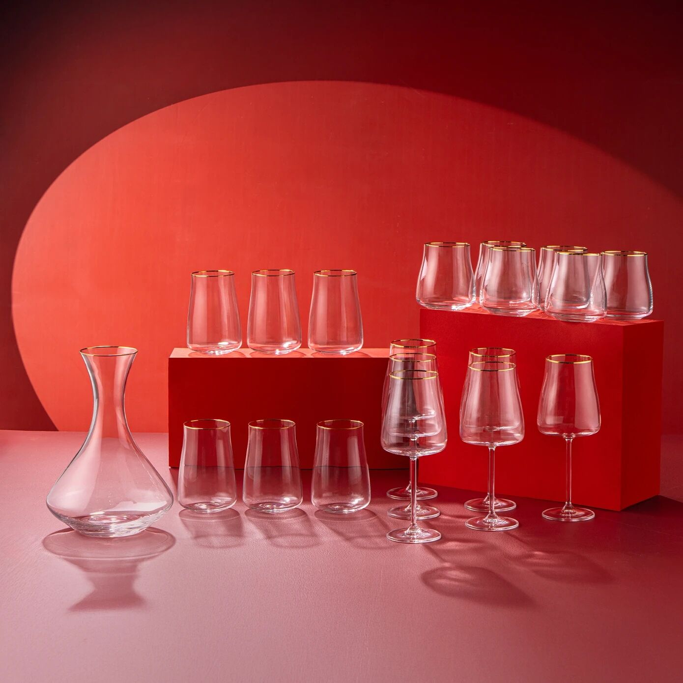 Emsan Brillante 19 Parça Bardak Seti Gold