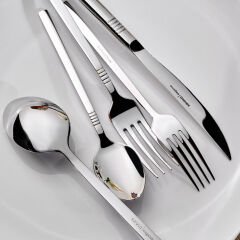 Karaca Elegance Nil Platin 12 Kişilik 84 Parça Çatal Kaşık Bıçak Takımı