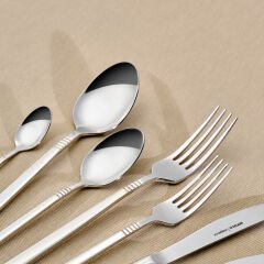 Karaca Elegance Nil Platin 12 Kişilik 84 Parça Çatal Kaşık Bıçak Takımı