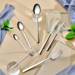 Karaca Elegance Nil Platin 12 Kişilik 84 Parça Çatal Kaşık Bıçak Takımı