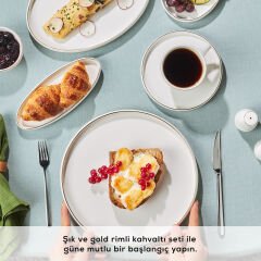 Karaca Stream Bone Sunset 34 Parça 6 Kişilik Kahvaltı Takımı Gold