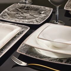 Karaca Fine Pearl Şahmeran 26 Parça 6 Kişilik İnci Kahvaltı/Servis Takımı