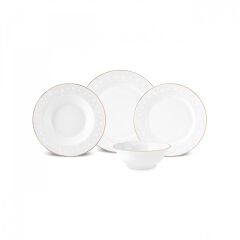 Karaca Elegance Bone Nola 24 Parça 6 Kişilik Yemek Takımı