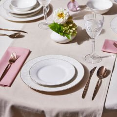 Karaca Elegance Bone Nola 24 Parça 6 Kişilik Yemek Takımı