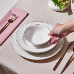 Karaca Elegance Bone Nola 24 Parça 6 Kişilik Yemek Takımı