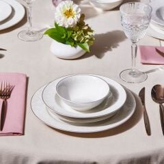 Karaca Elegance Bone Nola 24 Parça 6 Kişilik Yemek Takımı
