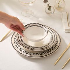 Karaca Elegance Bone Tria 24 Parça 6 Kişilik Yemek Takımı Siyah