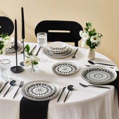 Karaca Elegance Bone Samsara 24 Parça 6 Kişilik Yemek Takımı