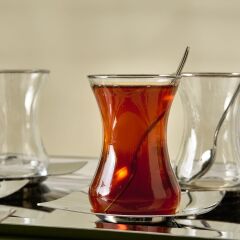 Karaca Nevra Platin 40 Parça Çay Seti