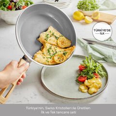 Karaca Swiss Crystal 15 Parça Tencere Seti Creamy