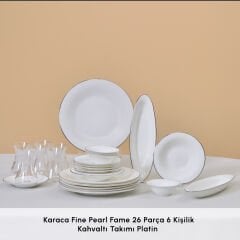 Karaca Fine Pearl Fame 26 Parça 6 Kişilik Kahvaltı Takımı Platin