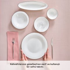 Karaca Fine Pearl Fame 26 Parça 6 Kişilik Kahvaltı Takımı Platin