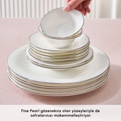 Karaca Fine Pearl Fame 26 Parça 6 Kişilik Kahvaltı Takımı Platin