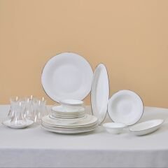 Karaca Fine Pearl Fame 26 Parça 6 Kişilik Kahvaltı Takımı Platin