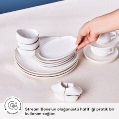 Karaca Stream Bone Hole 34 Parça 6 Kişilik Kahvaltı Takımı Gold