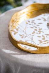 Acar CHA-07498/4 Arlo 2'li Gold Cam Tepsi - 43.5/37.5 cm