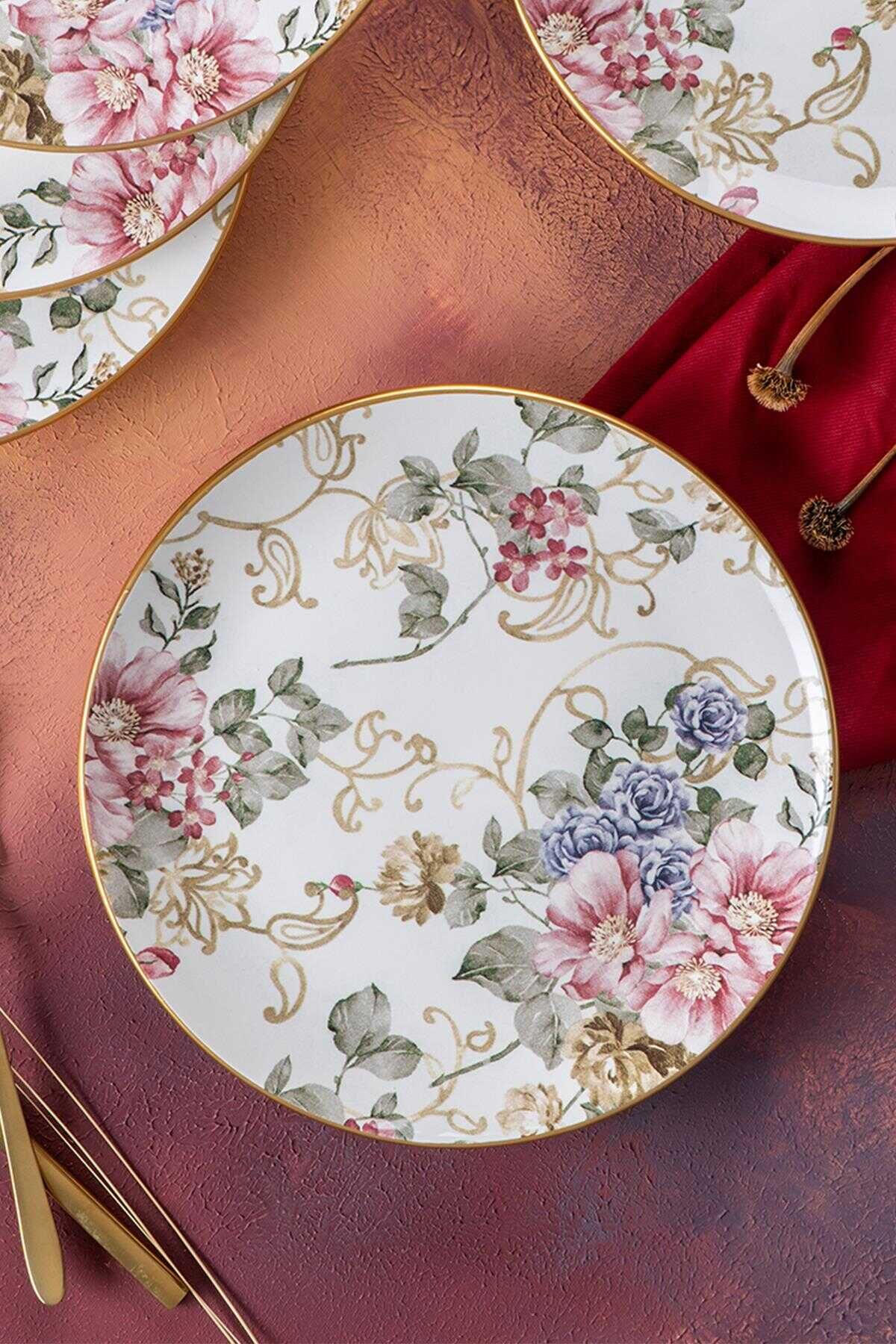 Acar HCA-06409/4 Rosa 6lı Servis Tabağı - 26 cm