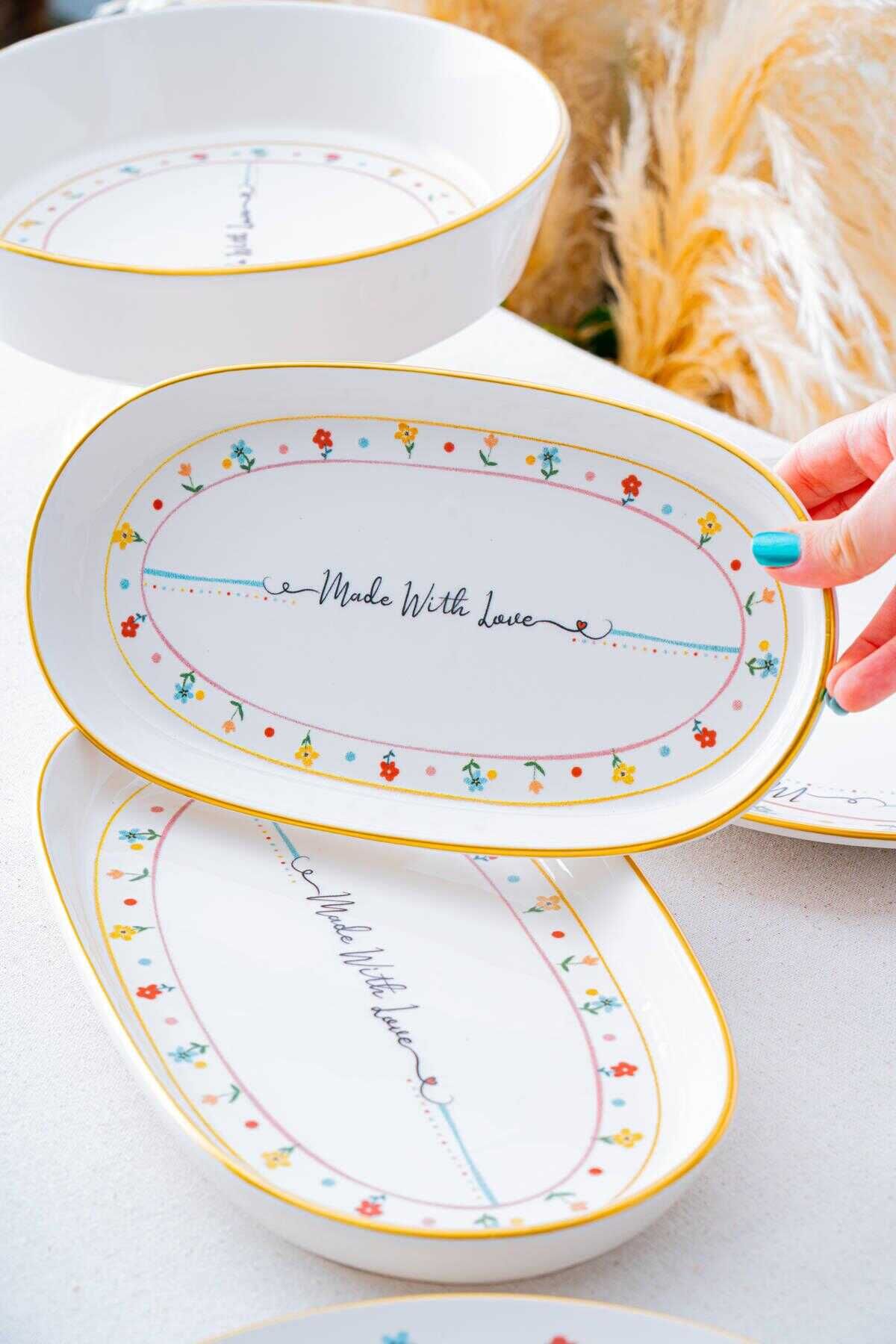 Acar HCA-7730/12 Livaldi 3 Parça Kayık Tabak Seti