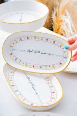 Acar HCA-7730/12 Livaldi 3 Parça Kayık Tabak Seti