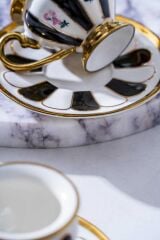 Acar KAI-06834/12 Scarlet 6 Kişilik Siyah Kahve Fincanı Takımı - 90 ml