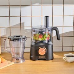 Karaca Gurme Luxury 2.0 Elektrikli Evlilik Paketi Tost, Kahve, Çay Makinesi ve Mutfak Robotu Black Copper