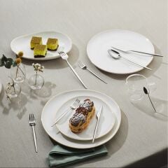 Karaca 316 Premium Moongate Platin 12 Kişilik 84 Parça Çatal Kaşık Bıçak Takımı