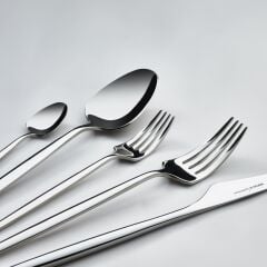 Karaca 316 Premium Moongate Platin 12 Kişilik 84 Parça Çatal Kaşık Bıçak Takımı