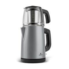 Karaca Tea Glass 2 in 1 Çelik Çay Makinesi ve Kettle Antrasit