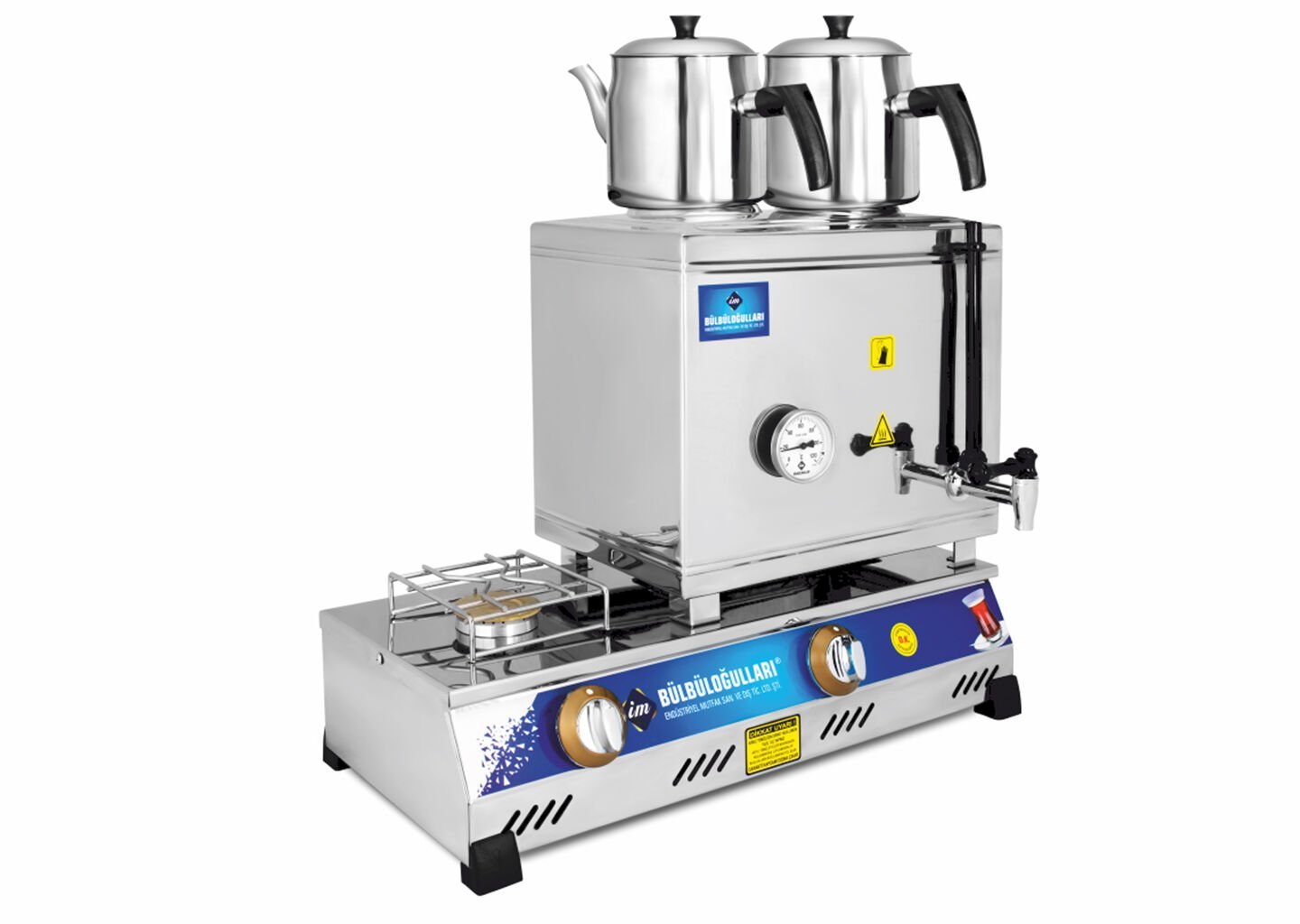 Bülbüloğulları 40lık Doğalgaz Uyumlu Kaynaklı Pleytli Çay Kazanı