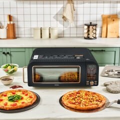 Karaca Multicrust Artisan Retro Pizza Makinesi ve Airfryer Mat Siyah