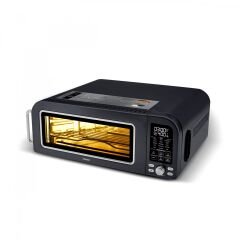 Karaca Multicrust Artisan Retro Pizza Makinesi ve Airfryer Mat Siyah