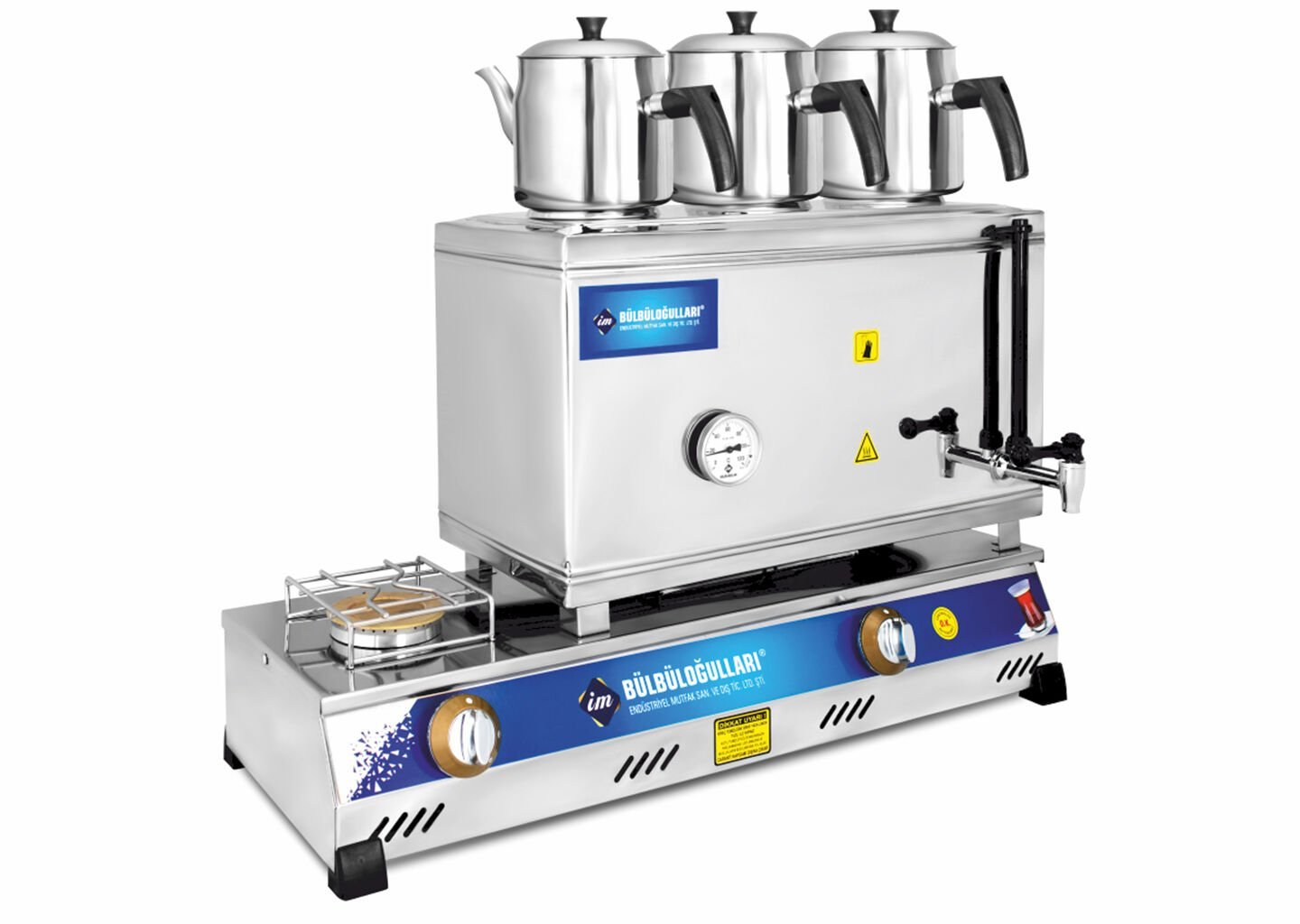 Bülbüloğulları 60lık Doğalgaz Uyumlu Kaynaklı Pleytli Çay Kazanı