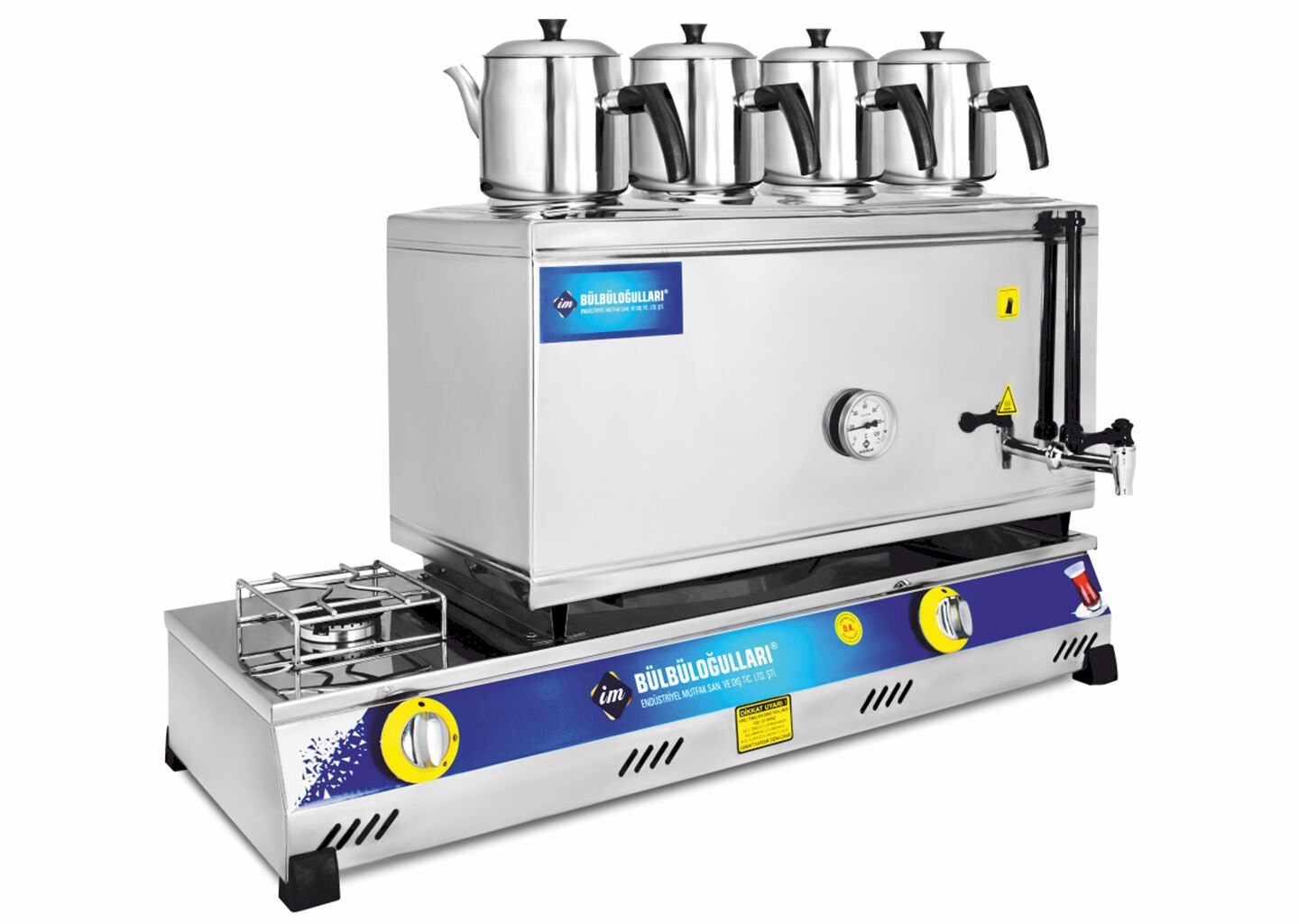 Bülbüloğulları 80lık Doğalgaz Uyumlu Kaynaklı Pleytli Çay Kazanı