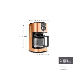 Karaca Series 2303 Inox Filtre Kahve Makinesi Bronze