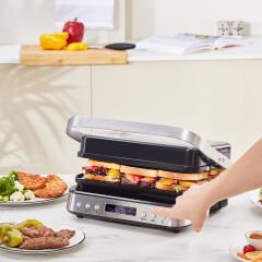 Karaca Presto 2 in 1 Digital 2009 Döküm Izgara ve Tost Makinesi İnox 2000W 6 Dilim Kapasiteli
