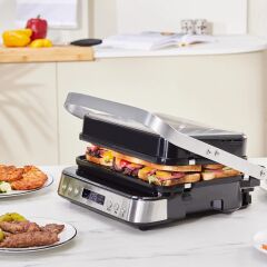 Karaca Presto 2 in 1 Digital 2009 Döküm Izgara ve Tost Makinesi İnox 2000W 6 Dilim Kapasiteli