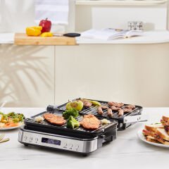 Karaca Presto 2 in 1 Digital 2009 Döküm Izgara ve Tost Makinesi İnox 2000W 6 Dilim Kapasiteli