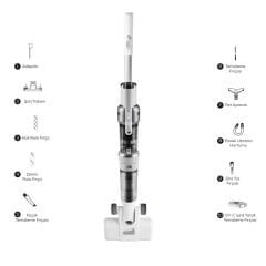 Karaca Aquaclean Pet 3in1 Islak ve Kuru Kablosuz Dikey Süpürge