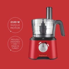 Karaca Mastermaid Power Max 11 in 1 Mutfak Robotu Imperial Red 2500 W