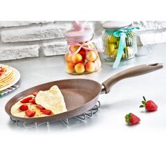 Saflon SF5424GR Granit Line Kahverengi Krep Tavası 24 cm