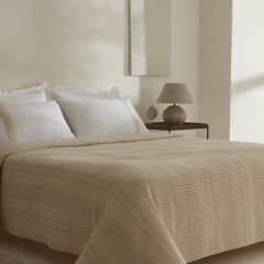 Karaca Home White Collection Delisa %100 Pamuk Keten Çift Kişilik Pike Takımı Krem