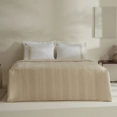 Karaca Home White Collection Delisa %100 Pamuk Keten Çift Kişilik Pike Takımı Krem