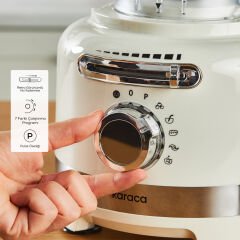 Karaca Multiblend Artisan Retro Mutfak Robotu 1000W Cream