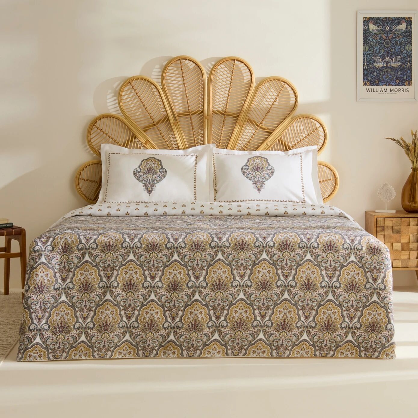 Karaca Home Cherly %100 Pamuk Çift Kişilik Pike Takımı Hardal