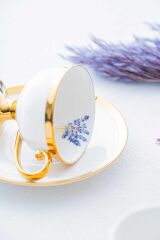 Acar HXF-05176/12 Miranda Beyaz 6 Kişilik Porselen Kahve Fincanı Takımı - 90 ml