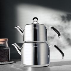 Nehir Modern Maxi Çelik Çaydanlık Takımı