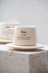 Acar KAL-07458/12 Blush 2 Kişilik 200 ml Kahve Fincan Takımı - Krem