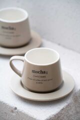 Acar KAL-07458/12 Blush 2 Kişilik 200 ml Kahve Fincan Takımı - Gri