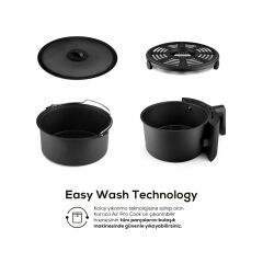 Karaca Air Pro Cook XL 2 in 1 Konuşan Airfryer Space Gray 4 Kişilik