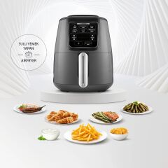 Karaca Air Pro Cook XL 2 in 1 Konuşan Airfryer Space Gray 4 Kişilik